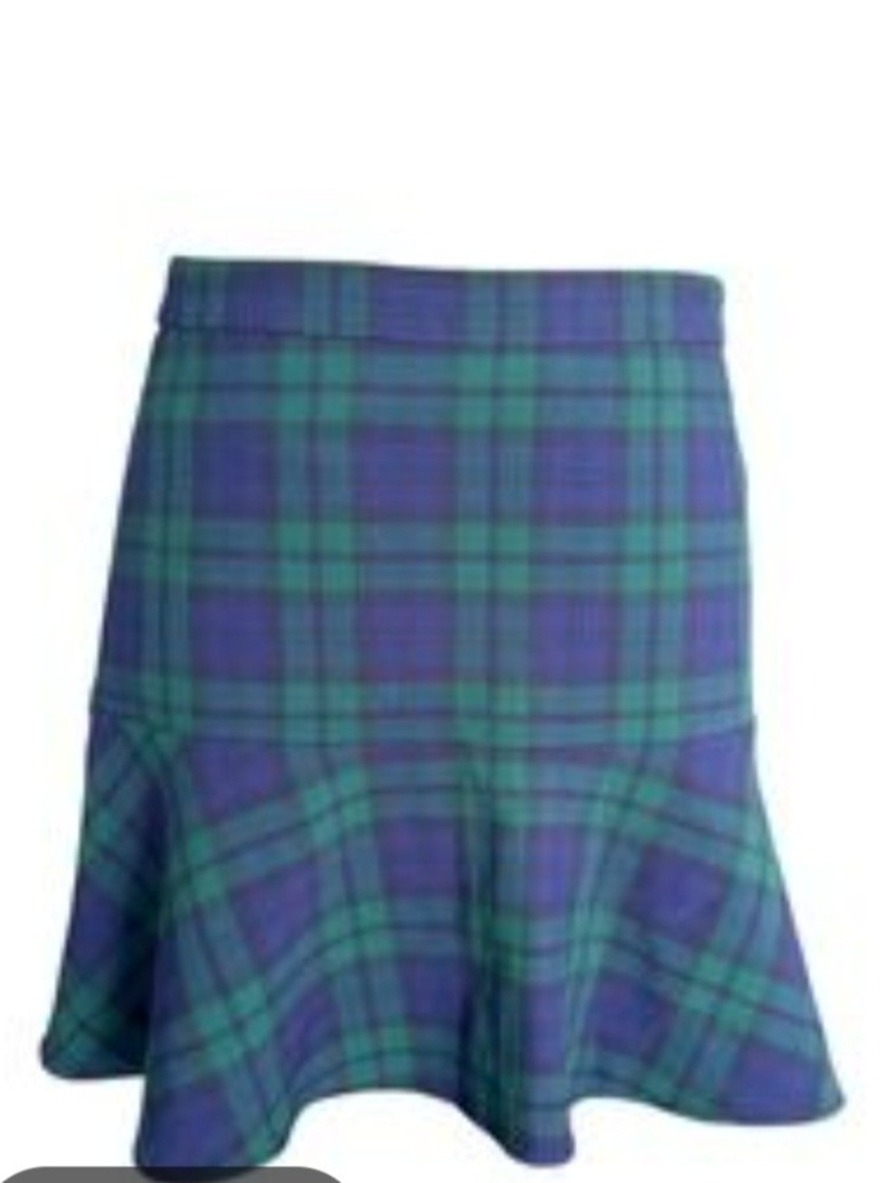Vineyard Vines Women's Green & Blue Plaid Flared Skirt